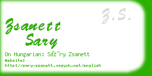 zsanett sary business card